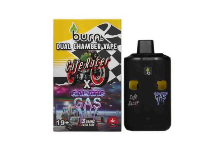 *New* Burn Disposable Vape Pen – Cafe Racer 3gs+ Galactic Gas 3gs (6gram total!!)
