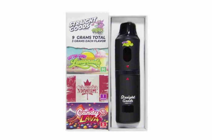 * New * Straight Goods Triple Chamber Vape – Cotton Candy Lemonade + Canadian Maple + Candy Lava (3 Grams + 3 Grams + 3 Gram) $150 each