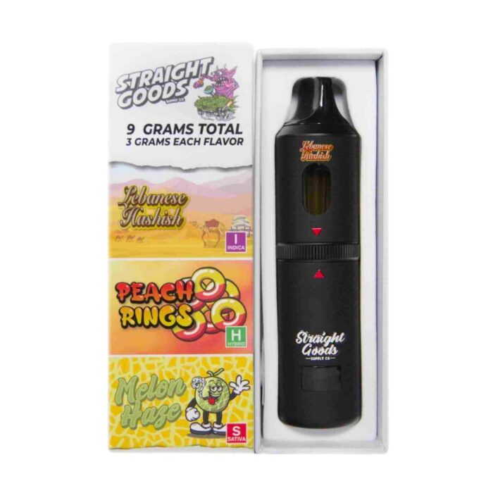 New Straight Good Triple Chamber Vape ~ (Labanese Hashish 3 Grams + Peach Rings 3 Grams + Melon Haze 3 Grams) $150 each